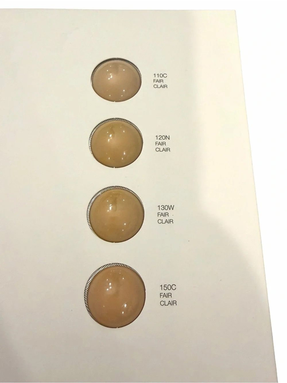 Gucci Eternite De‎ Beaute 24H Luminous Matte Foundation 4-Shade Sample Card FAIR